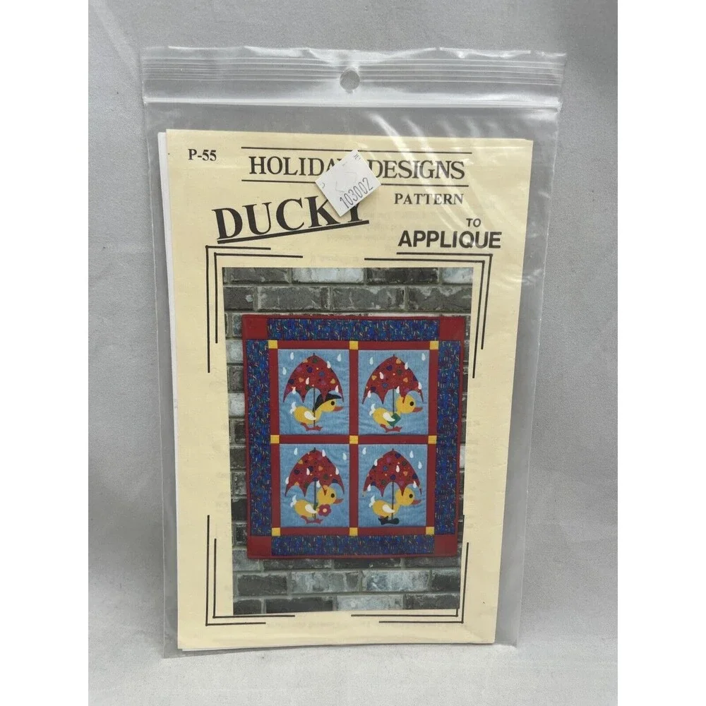 Holiday Designs Ducky Applique P55 Donna Poster Quilt Pattern Sewing Crafts
